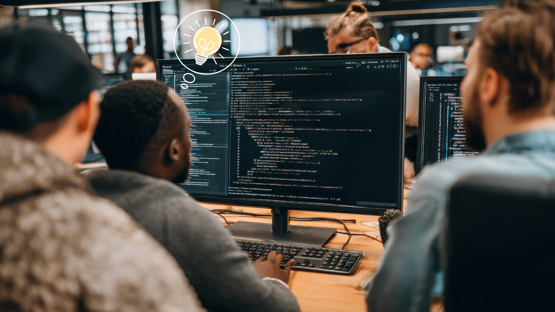 Team collaborating on product design